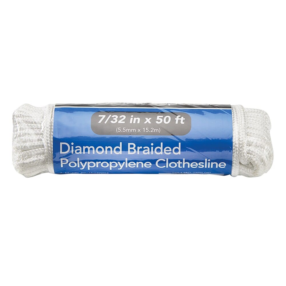 Blackwall Rope Co. Solid Braided Polyester Clothesline, 50'