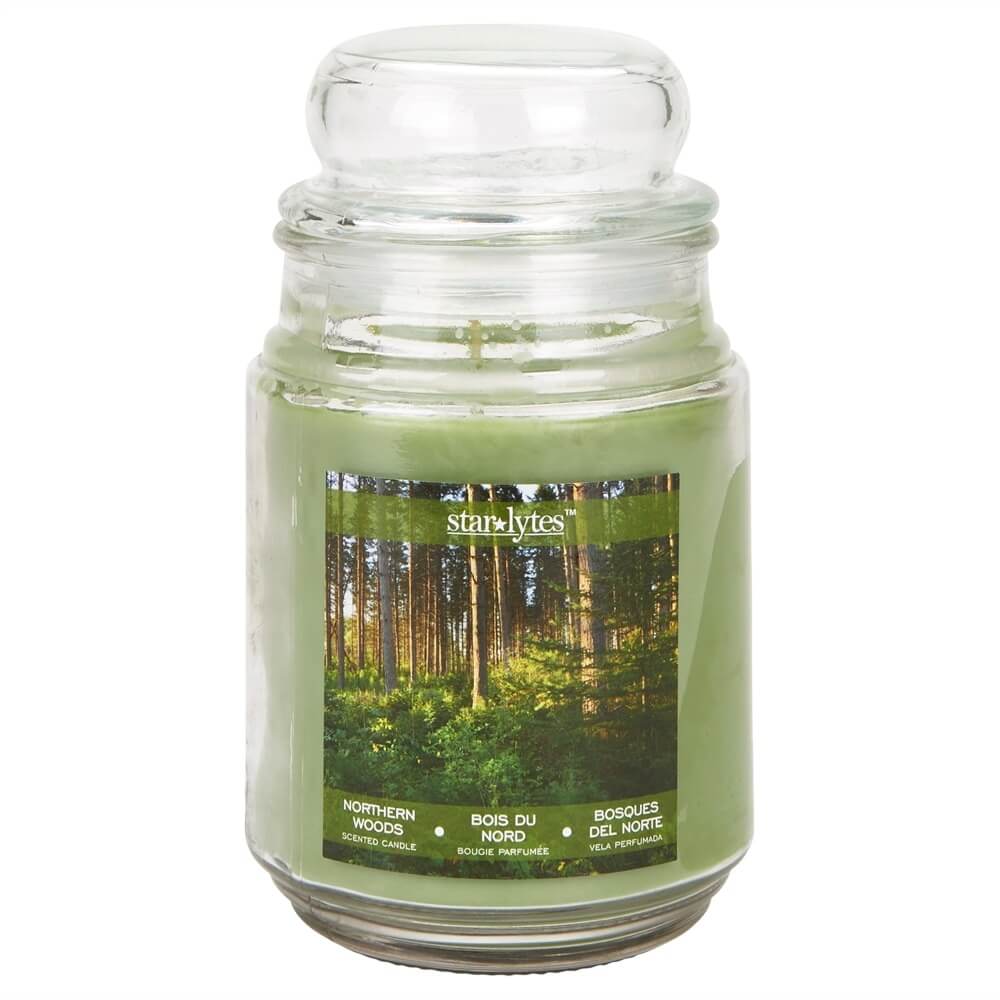Star Lytes Northern Woods Apothecary Scented Jar Candle, 18 oz