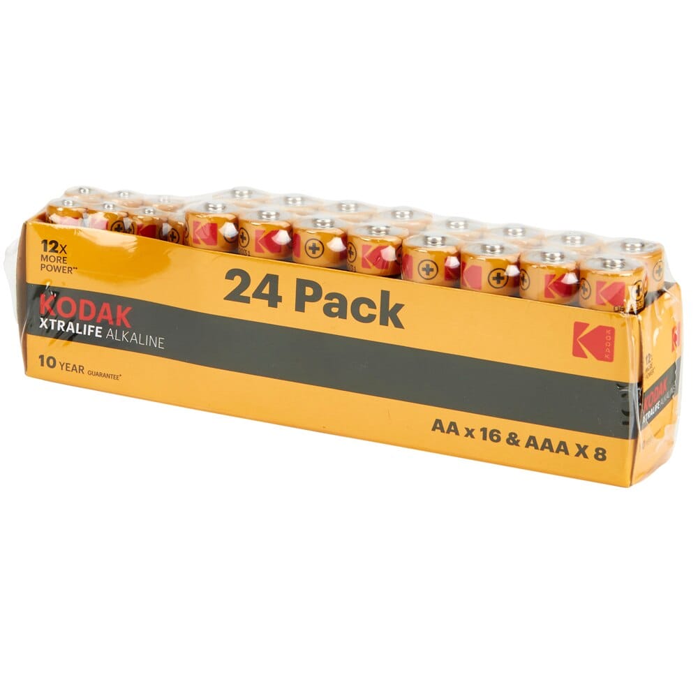 Kodak AA and AAA Alkaline Batteries Multipack, 24-Count