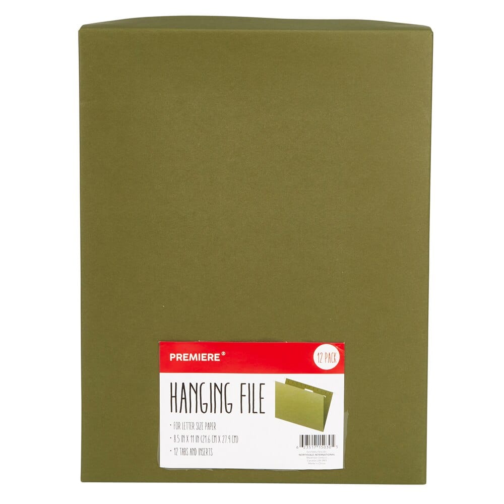 Premiere Hanging File Folders, 12-Count