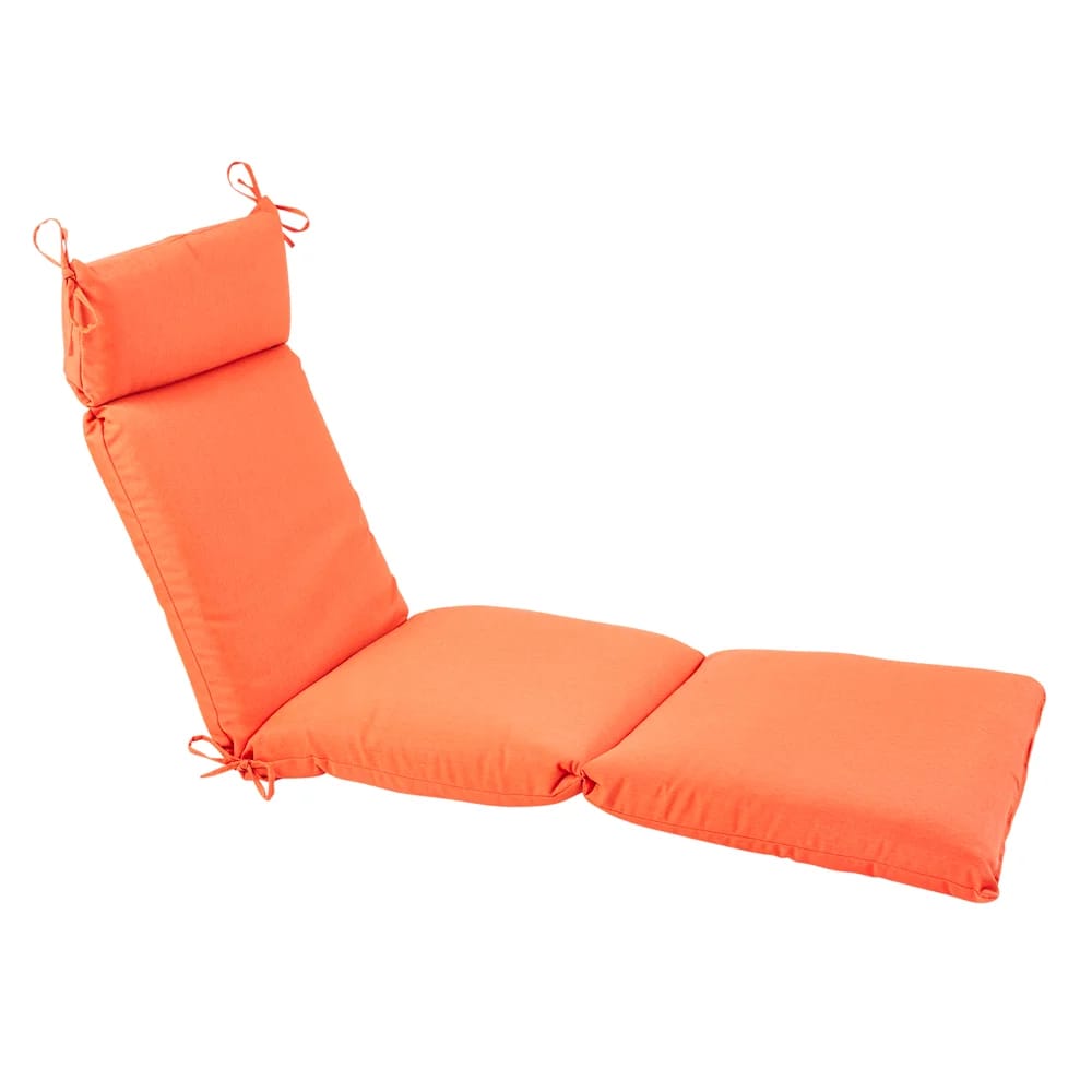 Outdoor Chaise Cushion, Coral