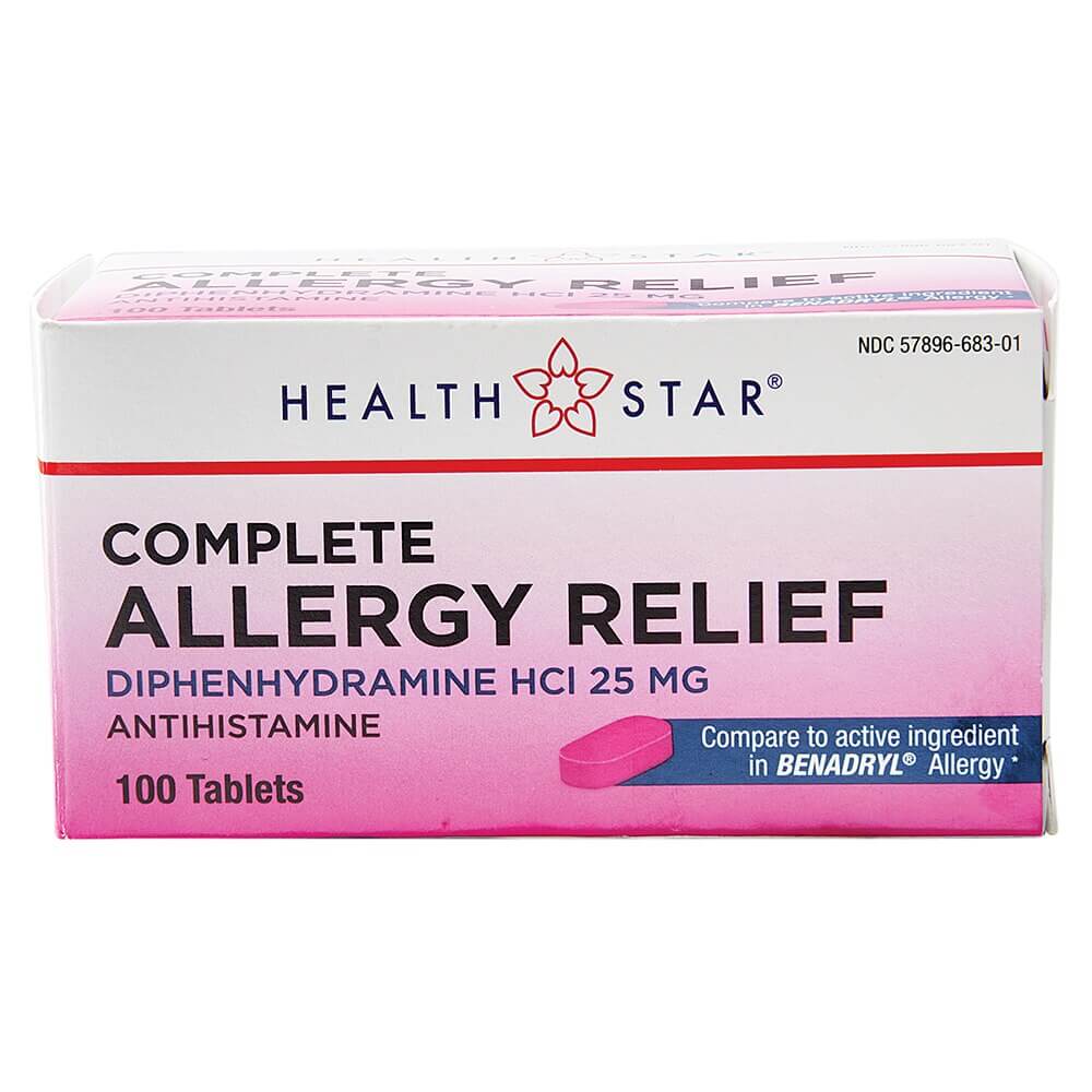 Health Star 25 mg Complete Allergy Relief, 100 Tablets