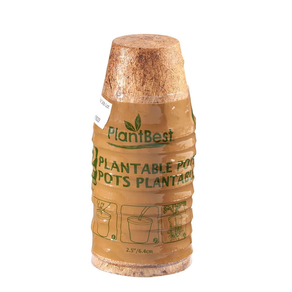 PlantBest Plantable 2.5" Coconut Coir Pots, 12 Count