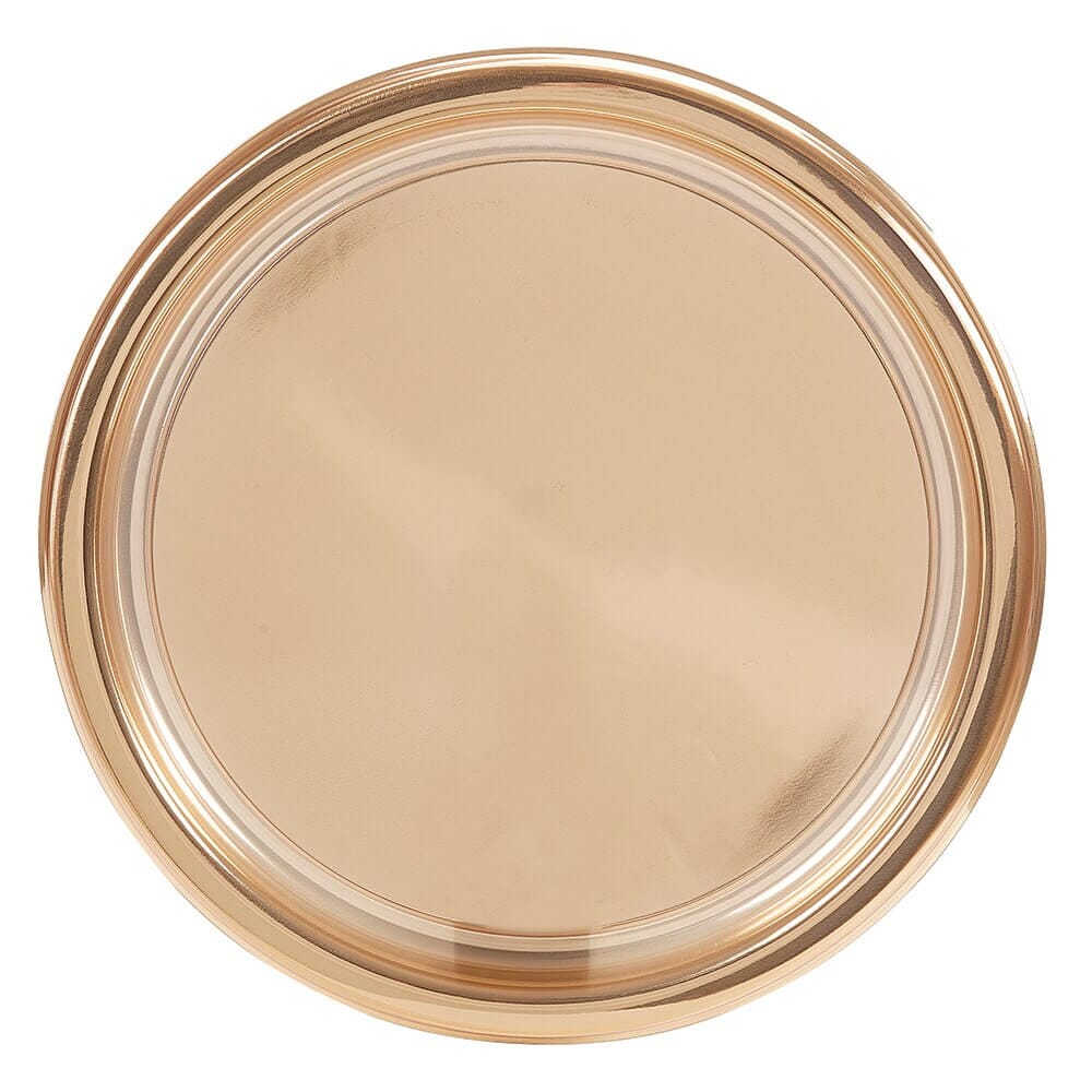 Gold Round Plastic Serving Plate, 16"