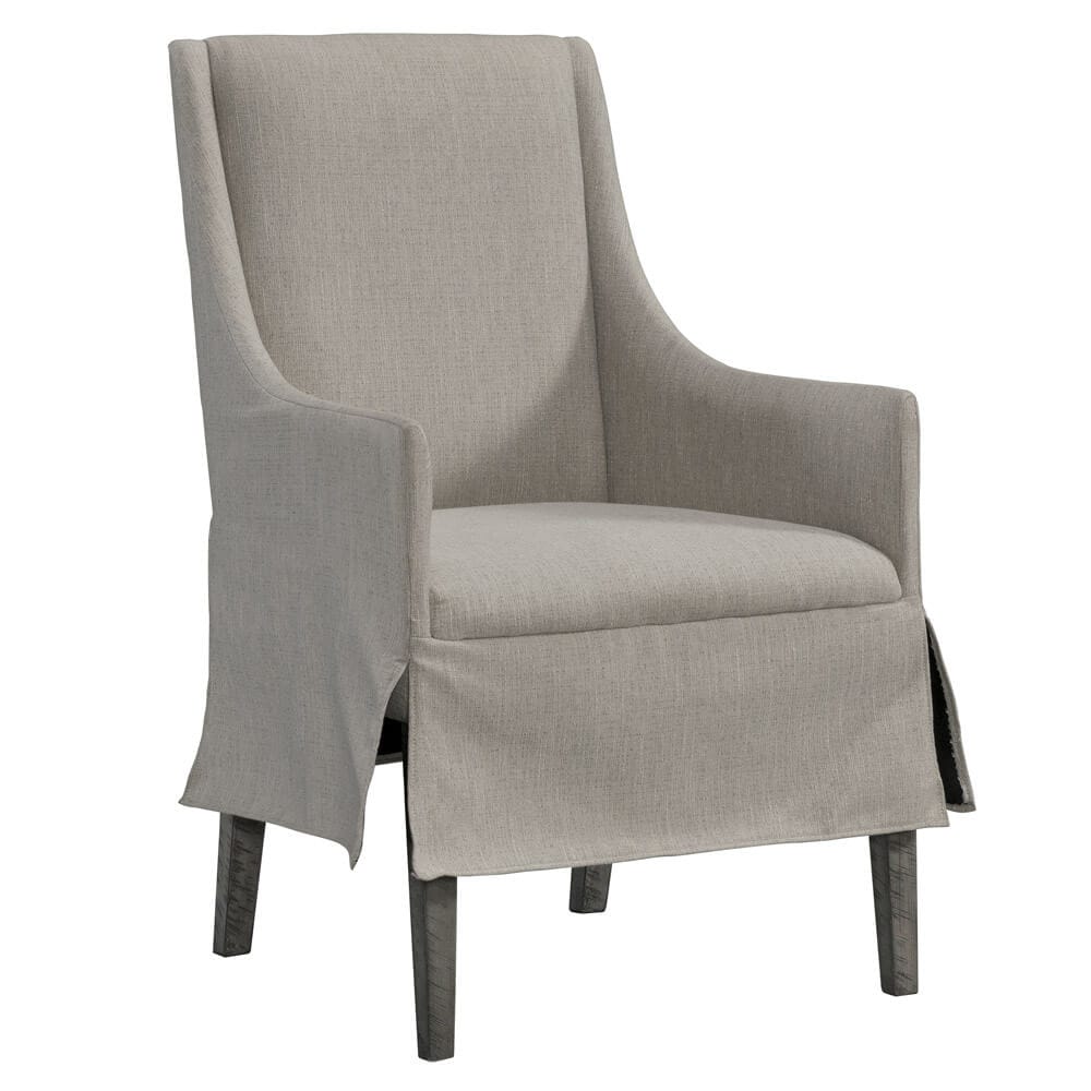 Lane Furniture Old Forge Slipcover Host Dining Chair, Set of 2, French Gray