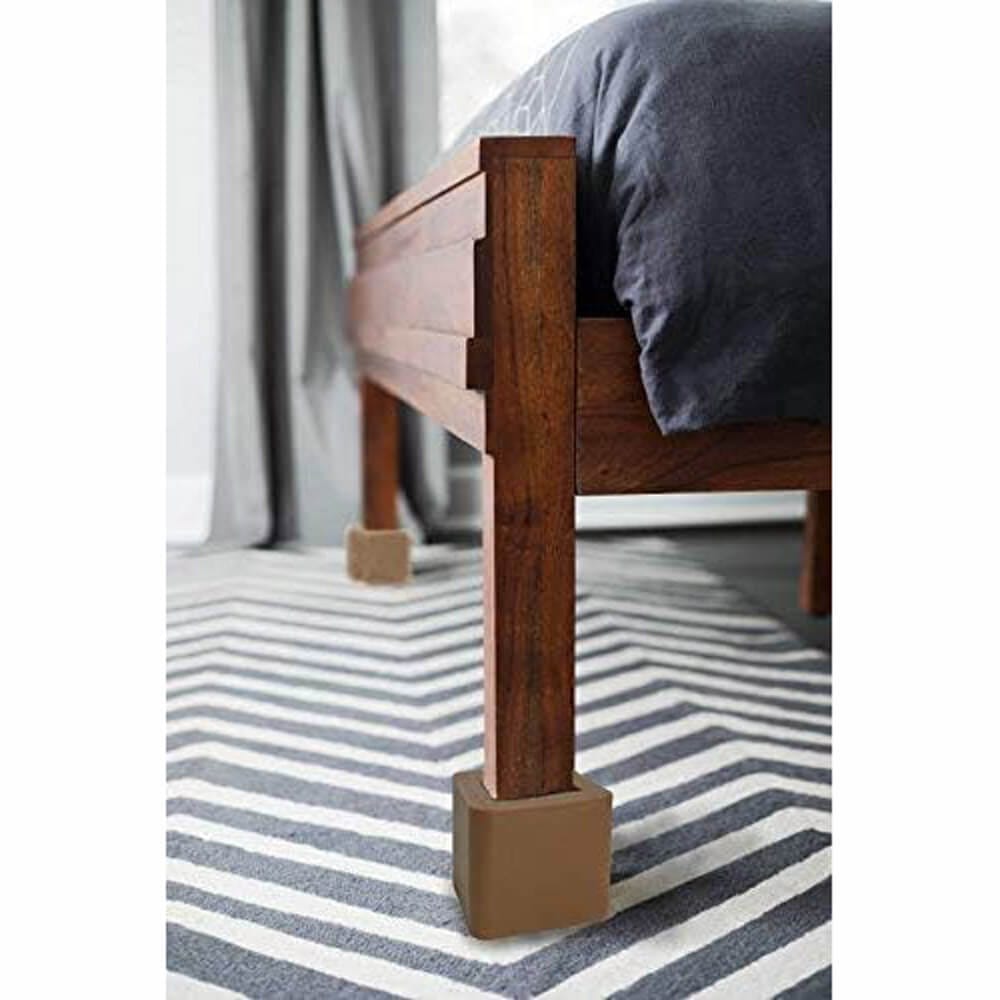 iPrimio 3-Inch Lift Square Bed Risers, Set of 8, Brown
