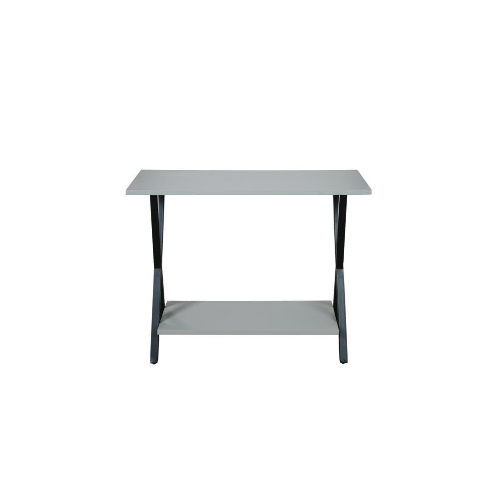 Bolton Furniture Cornerstone Concrete-Coated End Table, Gray/Black