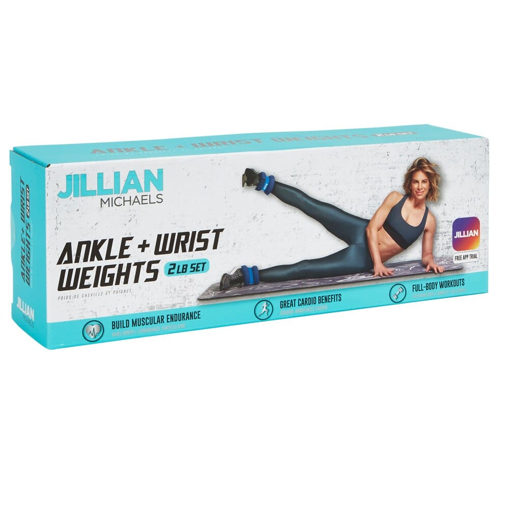 Jillian Michaels Ankle + Wrist Weights 2 lbs Set