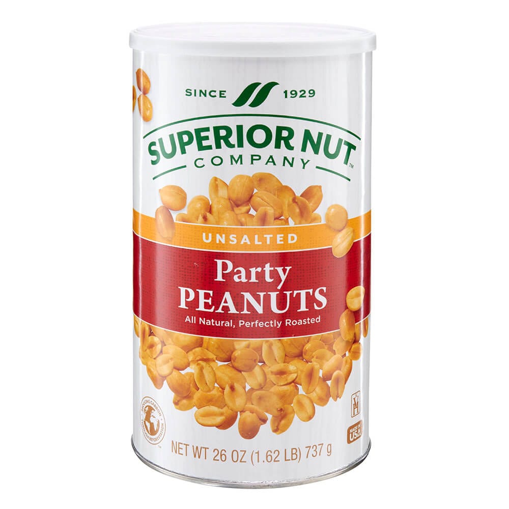 Superior Nut Company Unsalted Party Peanuts, 26 oz