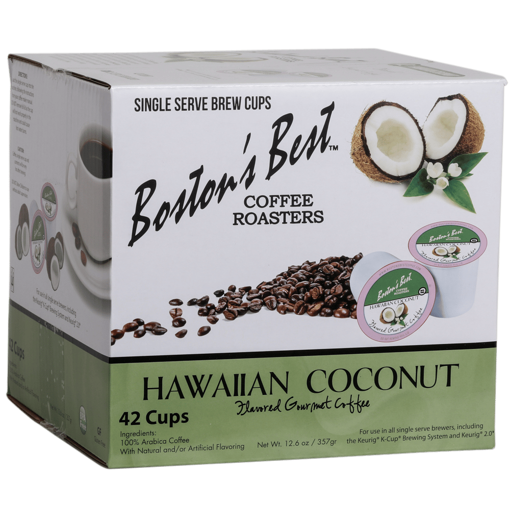 Boston's Best Hawaiian Coconut Gourmet Coffee Cups, 42 Count