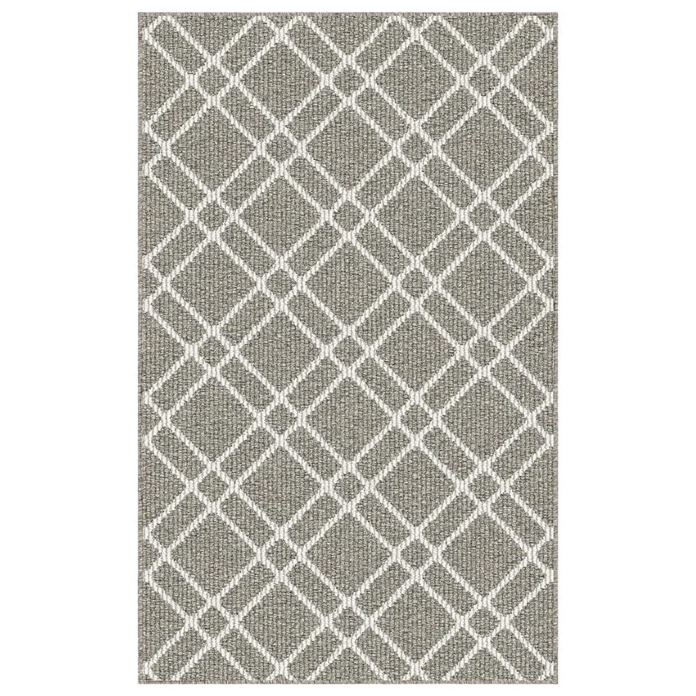 20.5"x32" Washable Accent Rug with Non-Skid Back, Beige