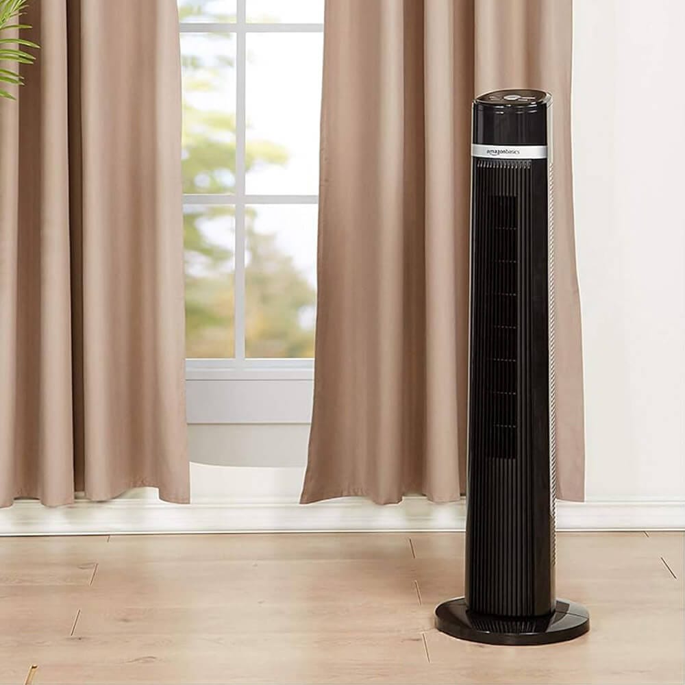Oscillating 3-Speed Tower Fan with Remote