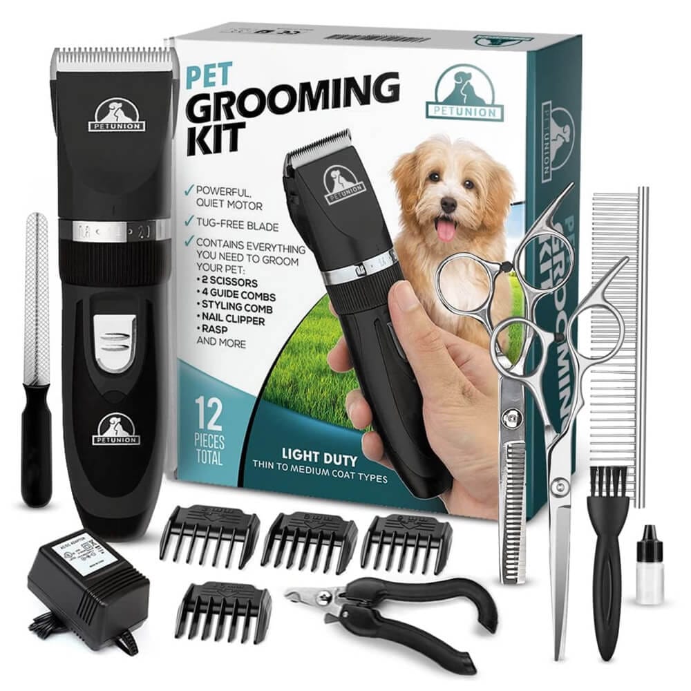 Pet Union Professional Pet Grooming Kit, Black