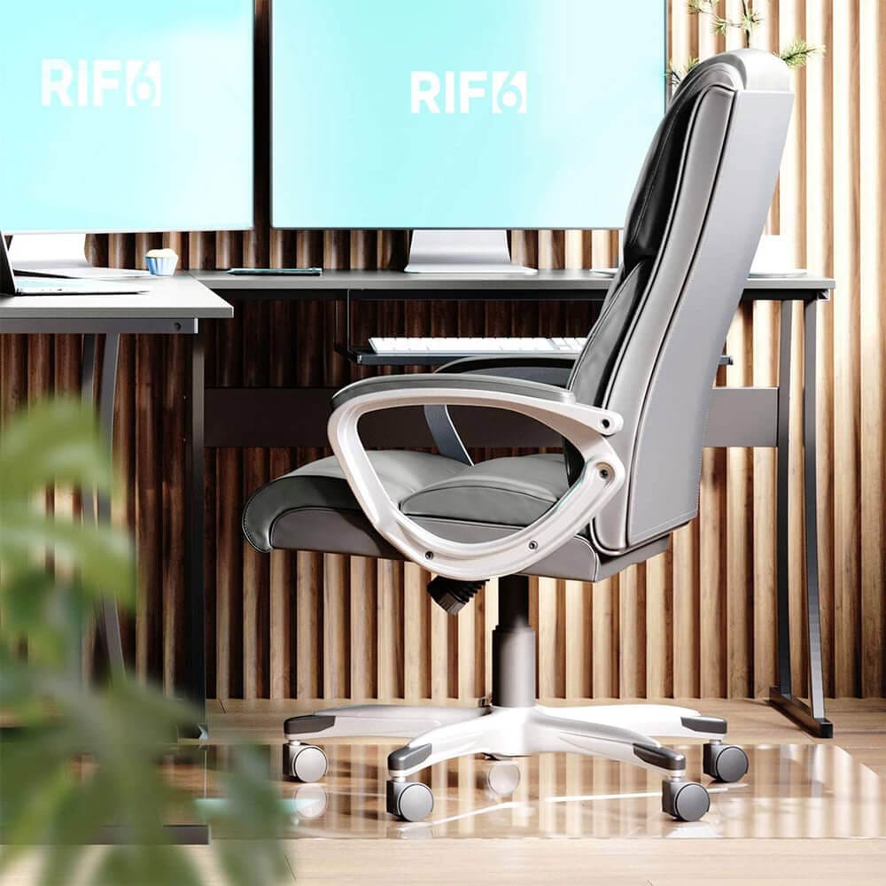 RIF6 Multipurpose Polycarbonate Chair Mat, 48" x 36", Transparent