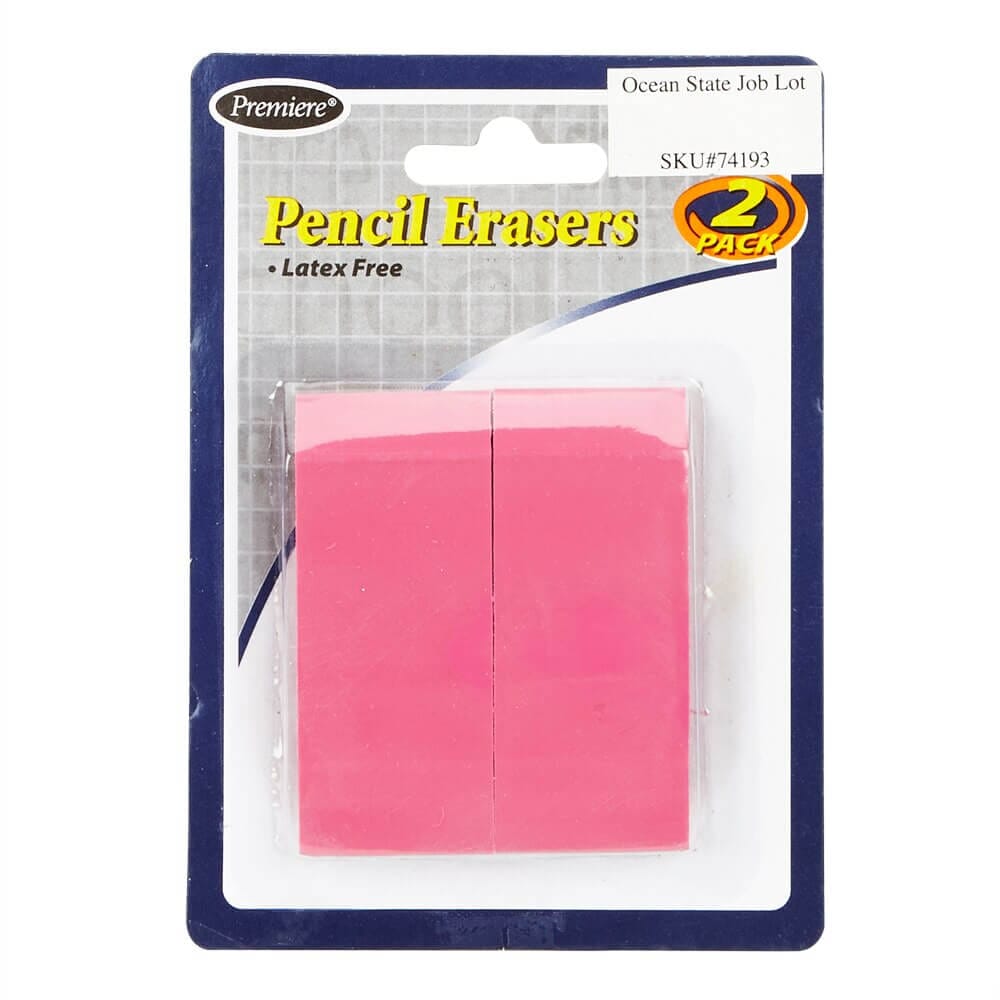 Premiere Pencil Erasers, 2-Count