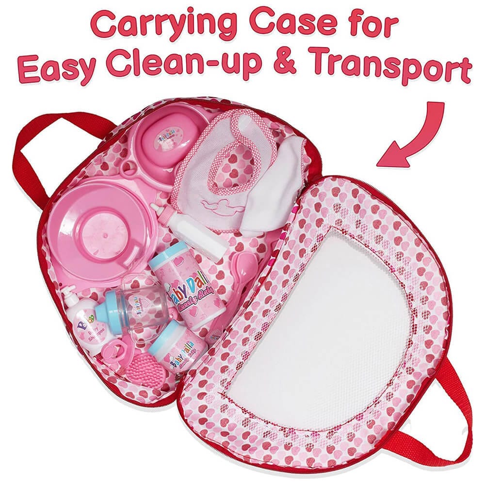 Prextex Baby Doll Accessories Set with Carrying Case