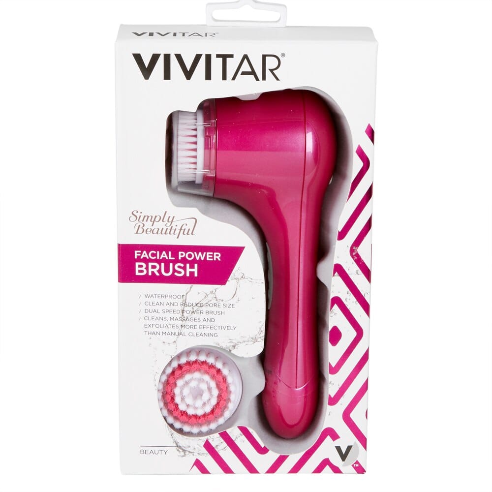 Vivitar Simply Beautiful Facial Power Brush, Pink