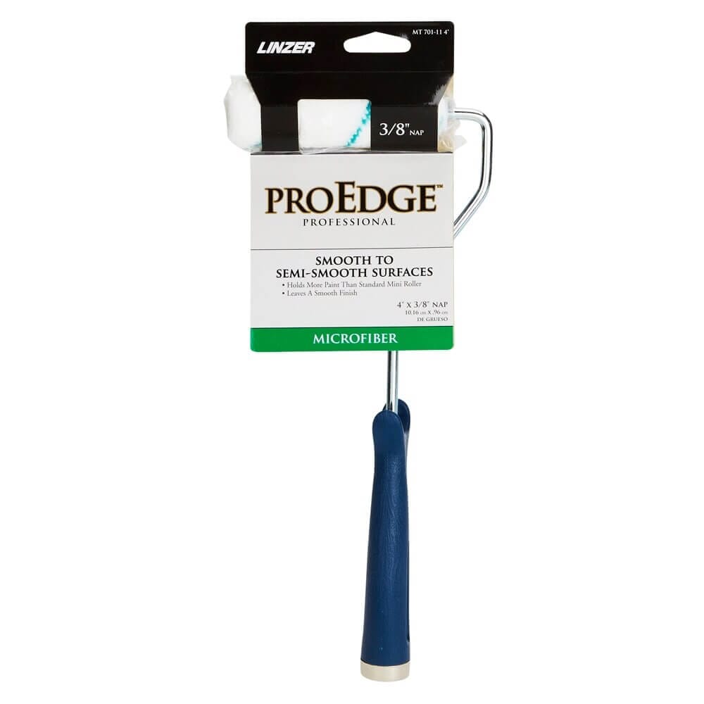 Linzer Pro Edge Professional Microfiber Roller with Frame, 4"