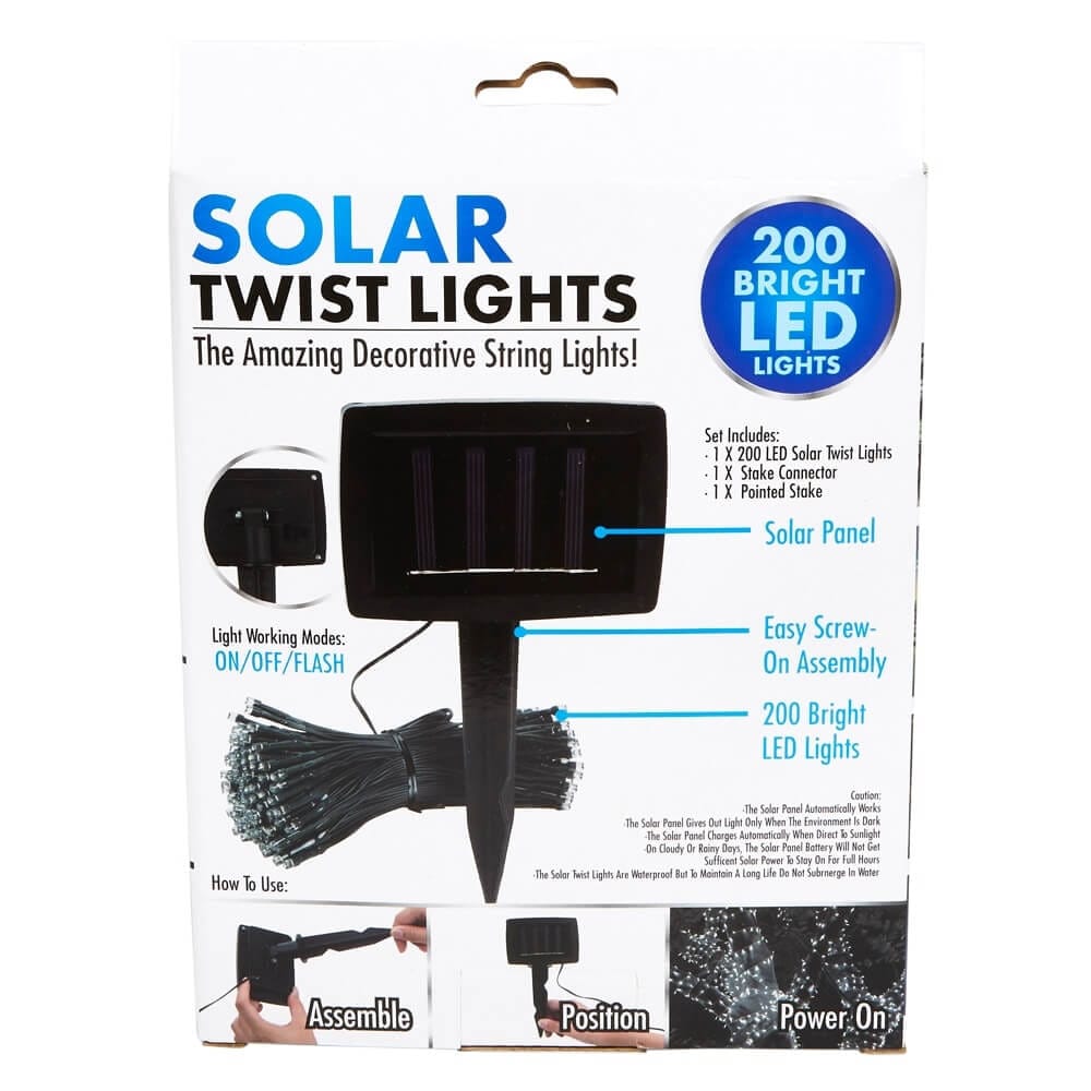 Solar Twist Lights, 200 Lights