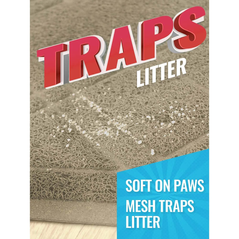 iPrimio Cat Litter Box Mat, Beige, 42" x 36"