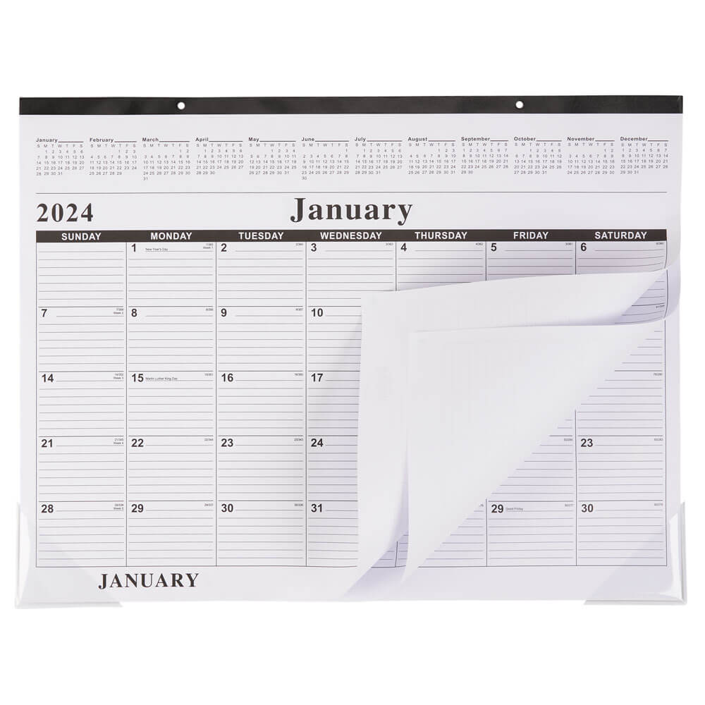 2024 Desk Calendar, 22"