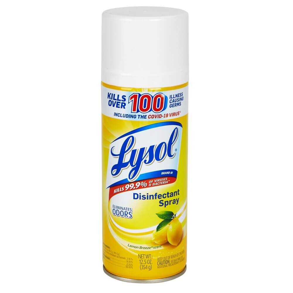 Lysol® Disinfectant Spray, Lemon Breeze Scent, 12.5 oz