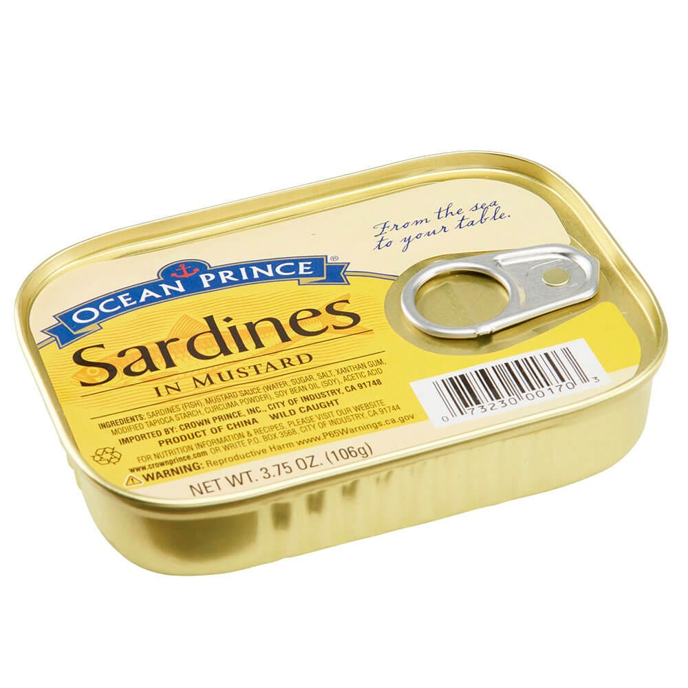 Ocean Prince Sardines in Mustard, 3.75 oz