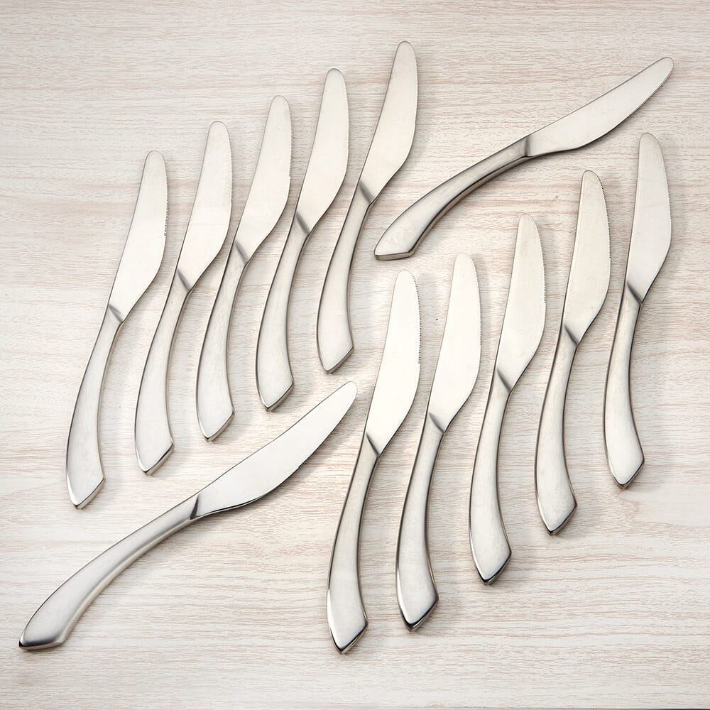 Oneida Sant' Andrea Satin Reflections Dessert Knives, 12-Pack