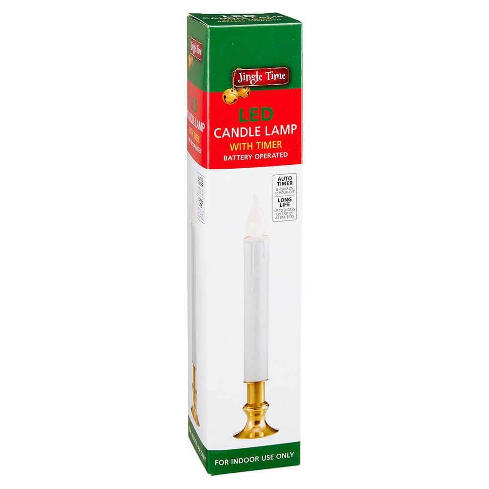 Jingle Time Battery Operated LED Candle Lamp with Timer