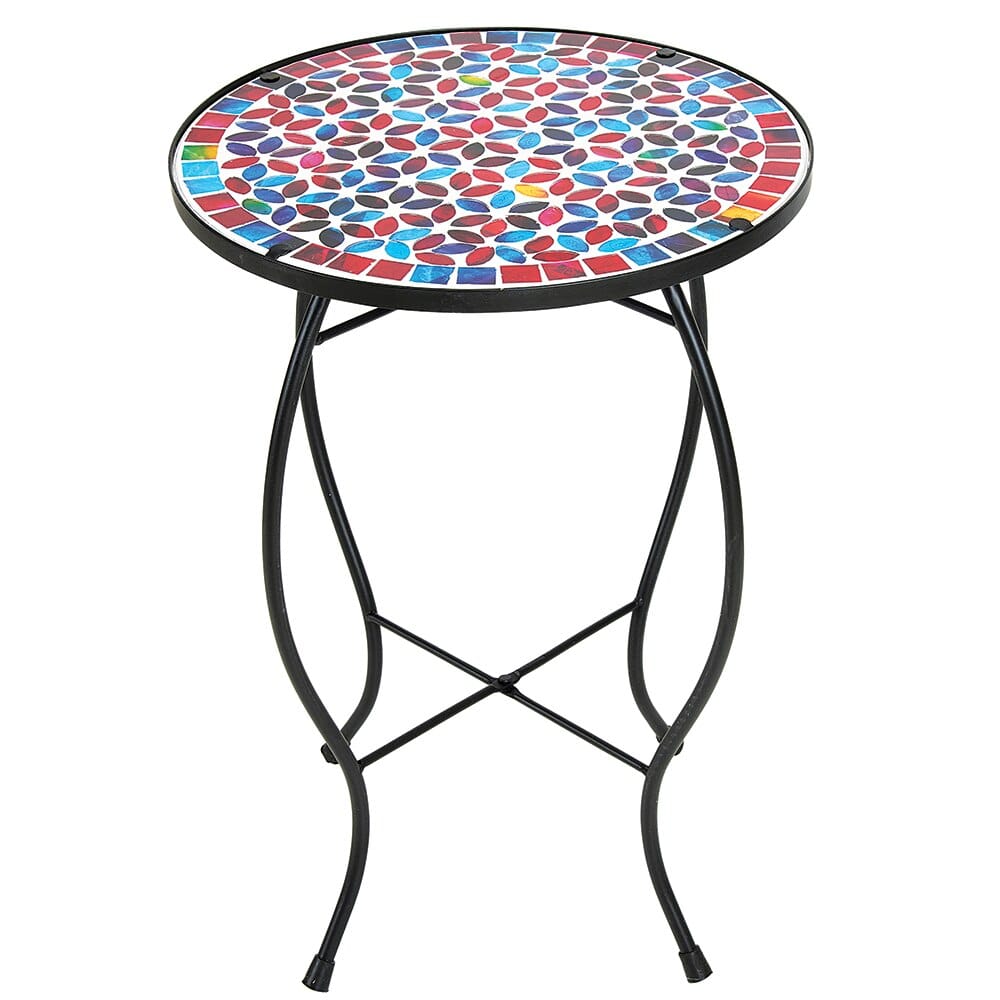 Mosaic Glass Tile Top Plant Stand