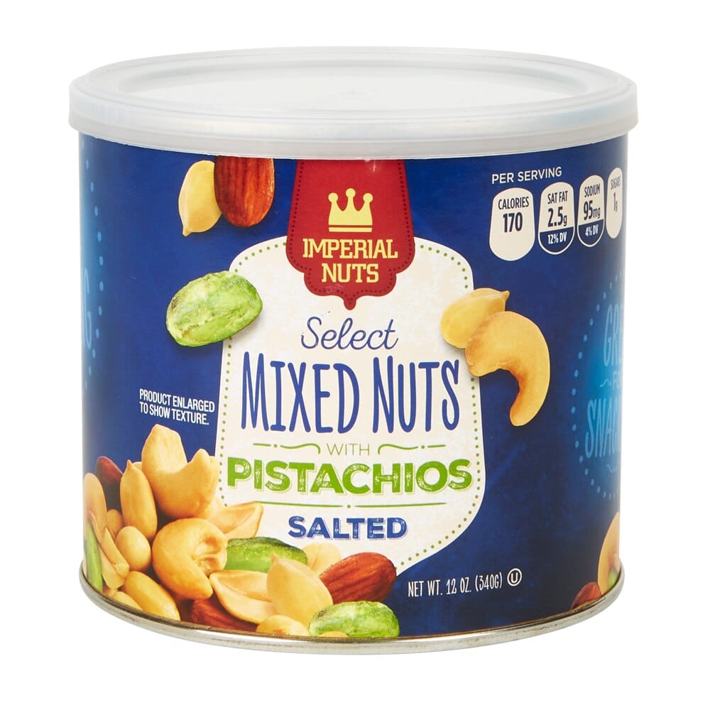 Imperial Nuts Salted Select Mixed Nuts with Pistachios, 12 oz
