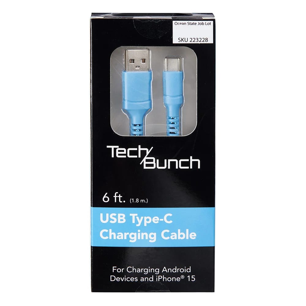 TechBunch USB Type-C Charging Cable, 6'