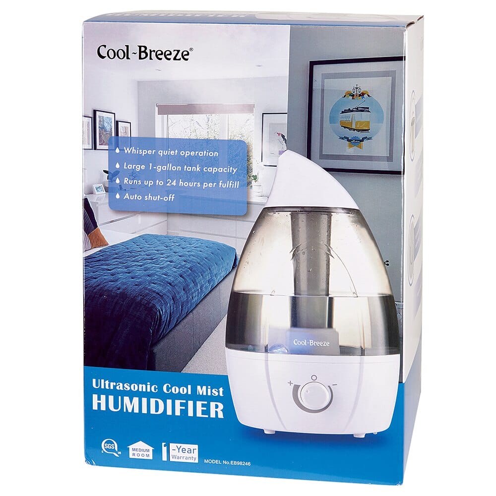 Cool~Breeze 25W Ultrasonic Cool Mist Humidifier, 1 Gal