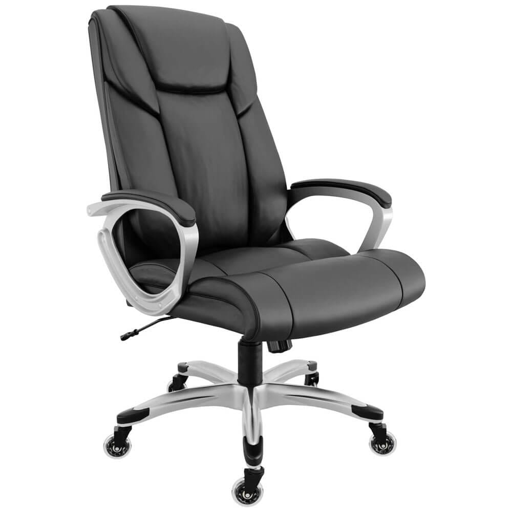 RIF6 Executive Office Chair with Inline Skate Caster Wheels, Black