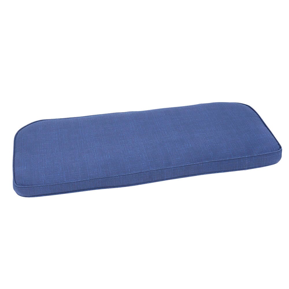 Blue Outdoor Reversible Bench Cushion, 42" x 18"