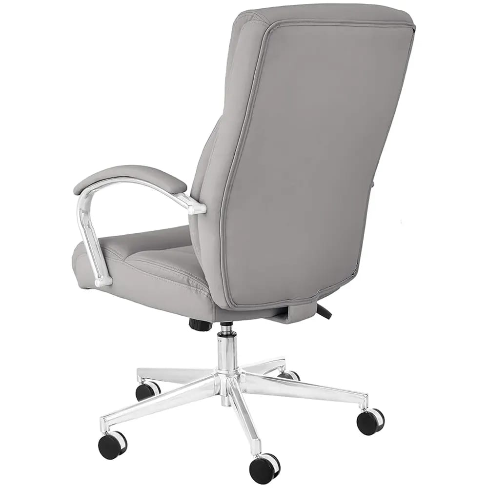 Modern Executive Bonded Leather Desk Chair, Gray