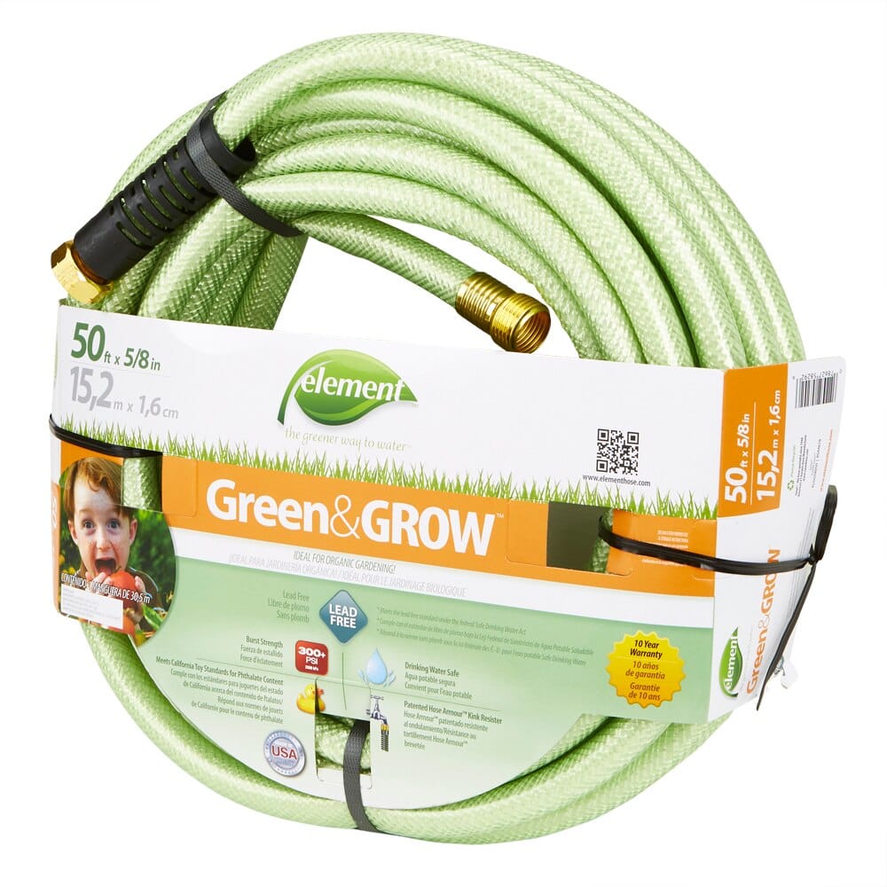 Element 5/8" Green & Grow Garden Hose, 50'