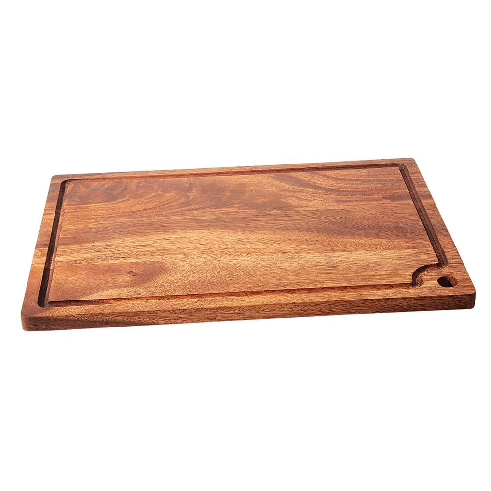 Smith & Callahan Oiled Acacia Cutting Board with Grooved Edge