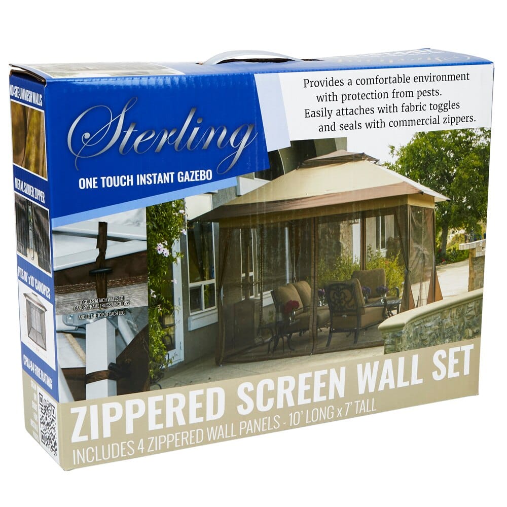 Sterling Zippered Screen Gazebo Wall Set, 4 Piece