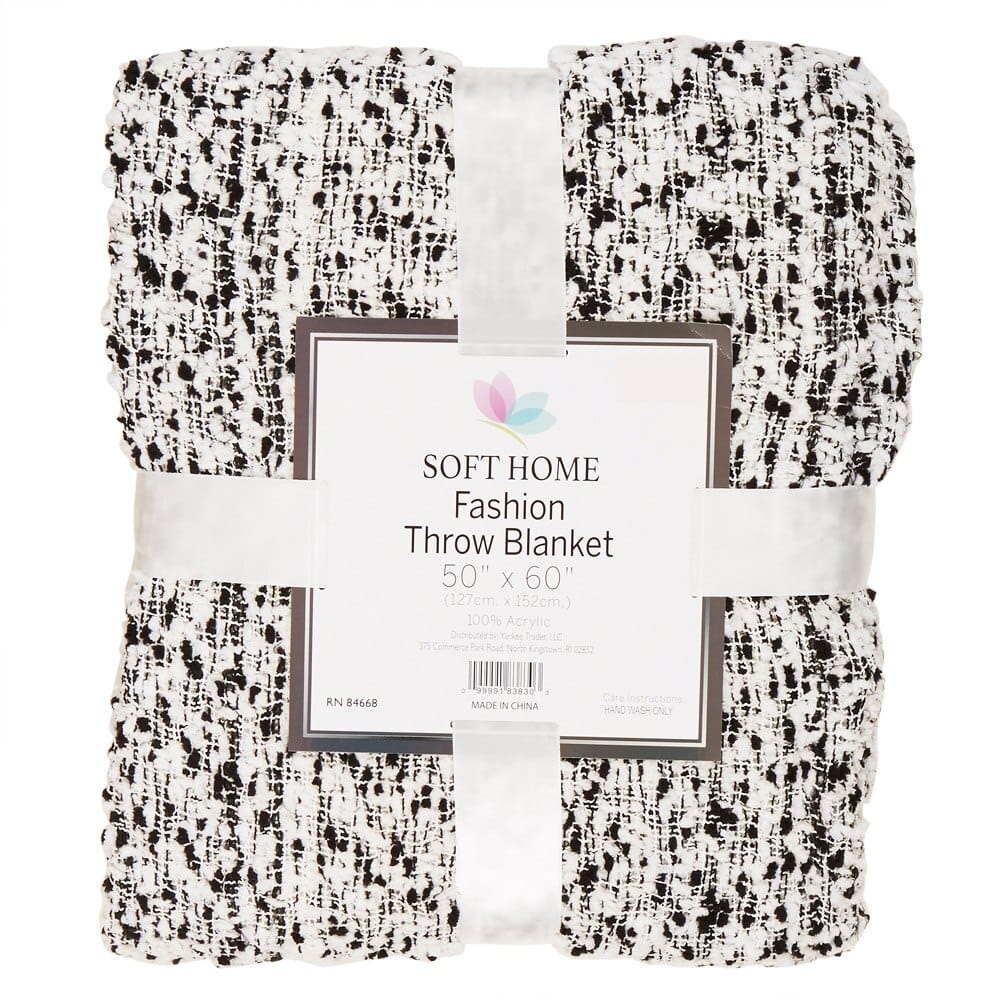 Soft Home Fashion Throw Blanket, 50" x 60"