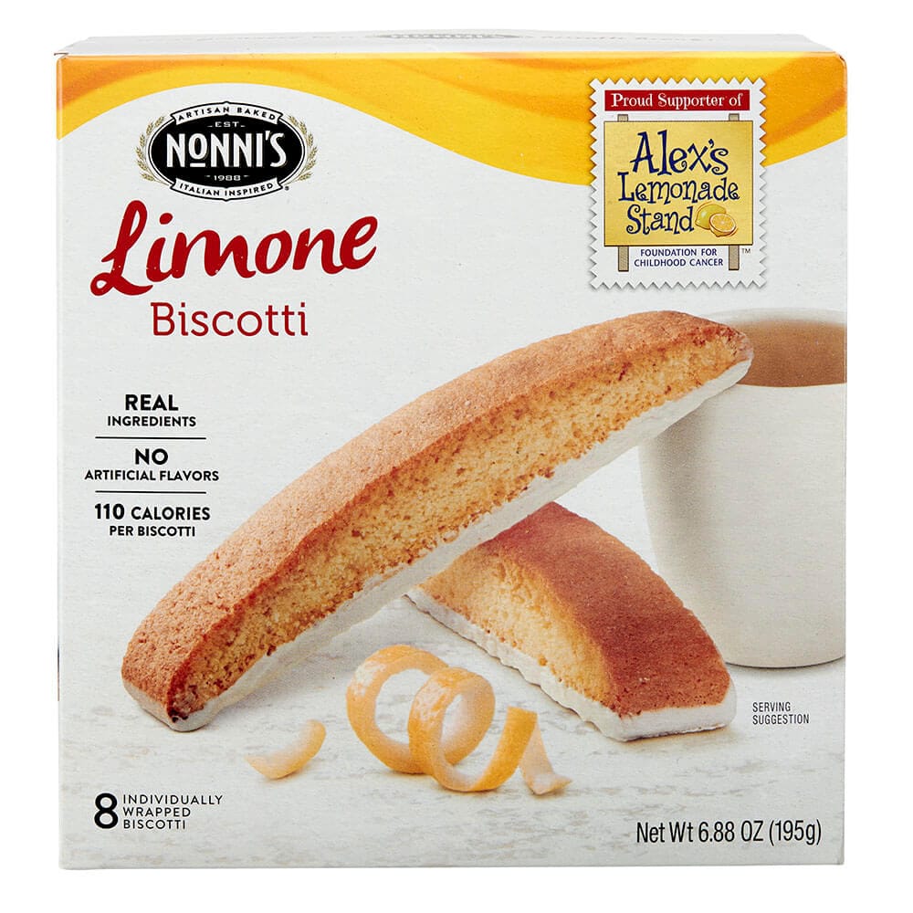 Nonni's Limone Biscotti, 6.88 oz