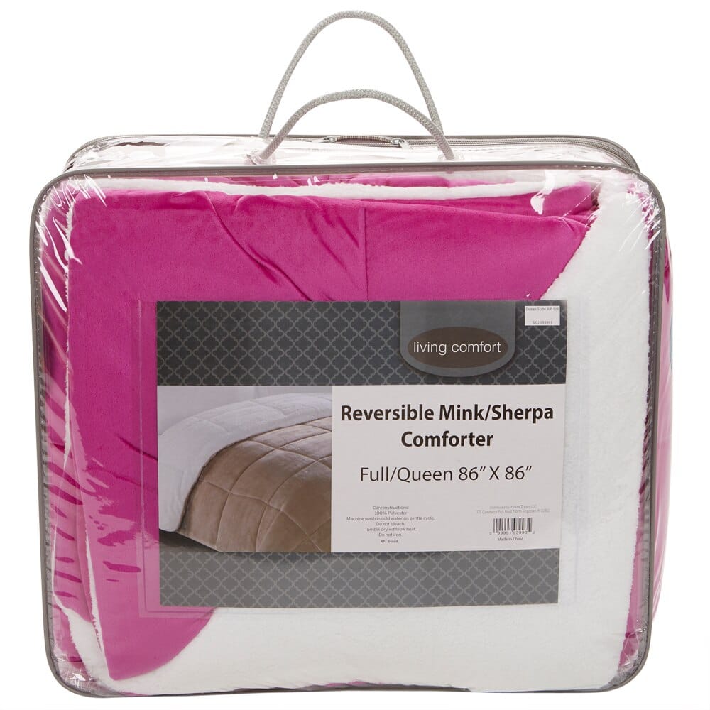 Velvet Plush Full/Queen Sherpa Comforter