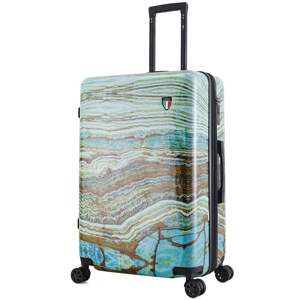 TUCCI Italy Earth Art Emerald Marble 3-Piece Set (20", 24", 28") Luggage Set