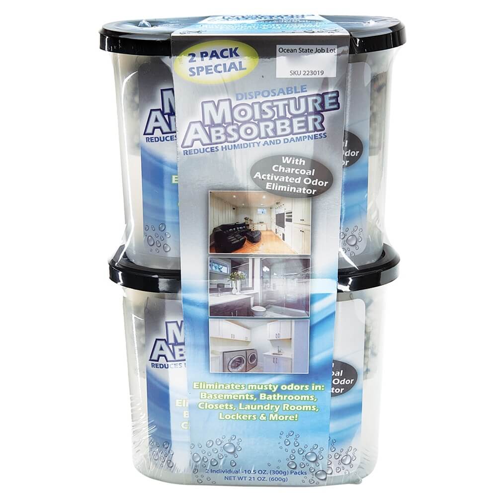 Moisture Absorber and Odor Eliminators with Activated Charcoal, 2-Count