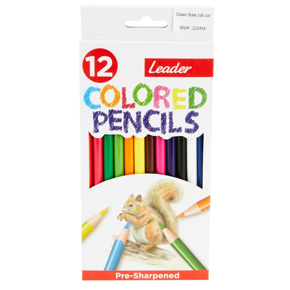 Leader Colored Pencils, 12 Piece
