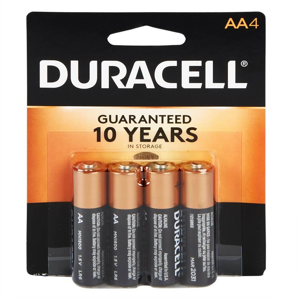 Duracell® AA Alkaline Batteries, 4-pack