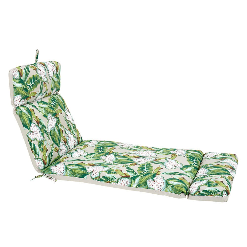 Woodsy Juniper Outdoor Reversible Chaise Lounge Cushion, 22" x 72"