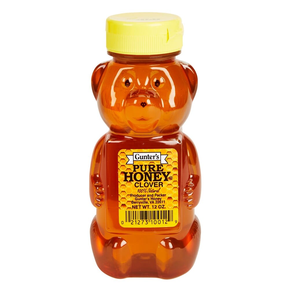 Gunter's Honey Bear Pure Clover Honey, 12 oz
