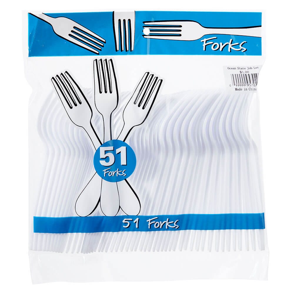 Plastic Forks, 51 Count