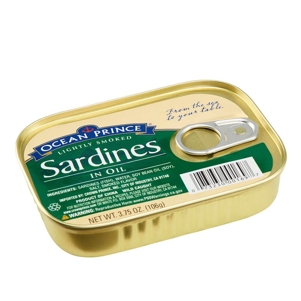 Ocean Prince Lightly Smoked Sardines in Oil, 3.75 oz